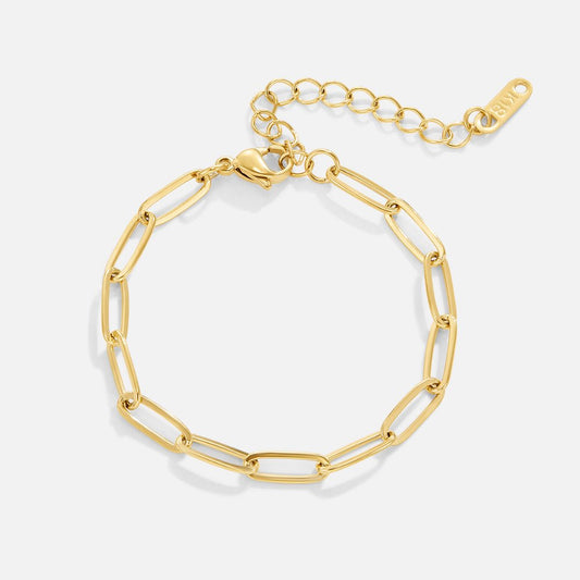 Pulseira Clipe Dourada com Extensor